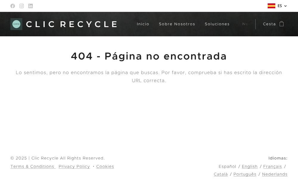 Portada de la web de Clic Recycle