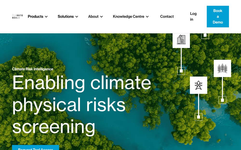 Portada de la web de Climatescale