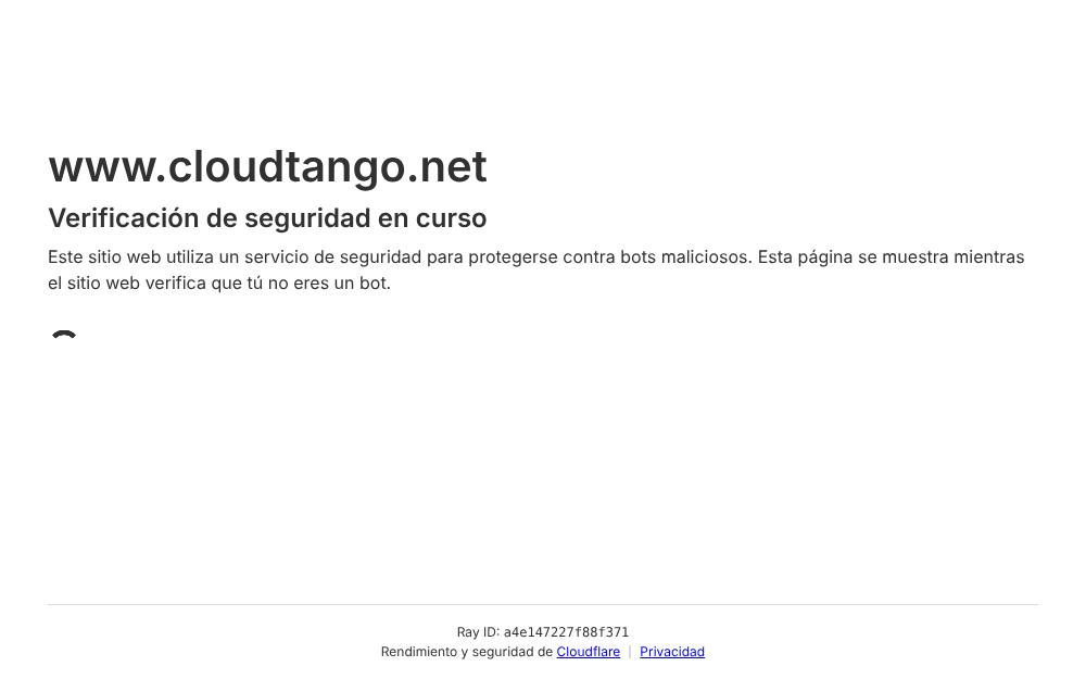 Portada de la web de Cloudtango