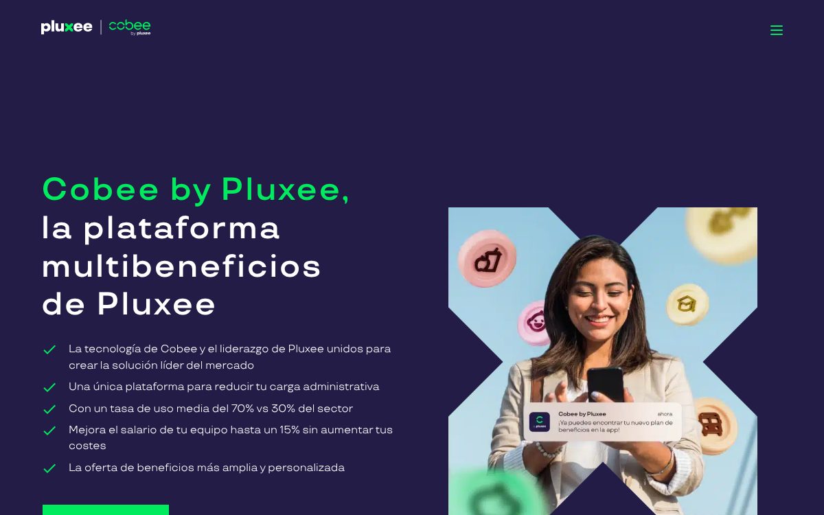 Portada de la web de Cobee