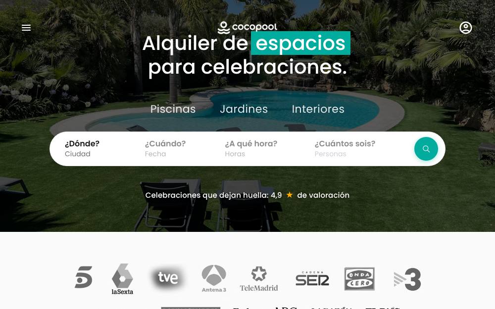Portada de la web de Cocopool