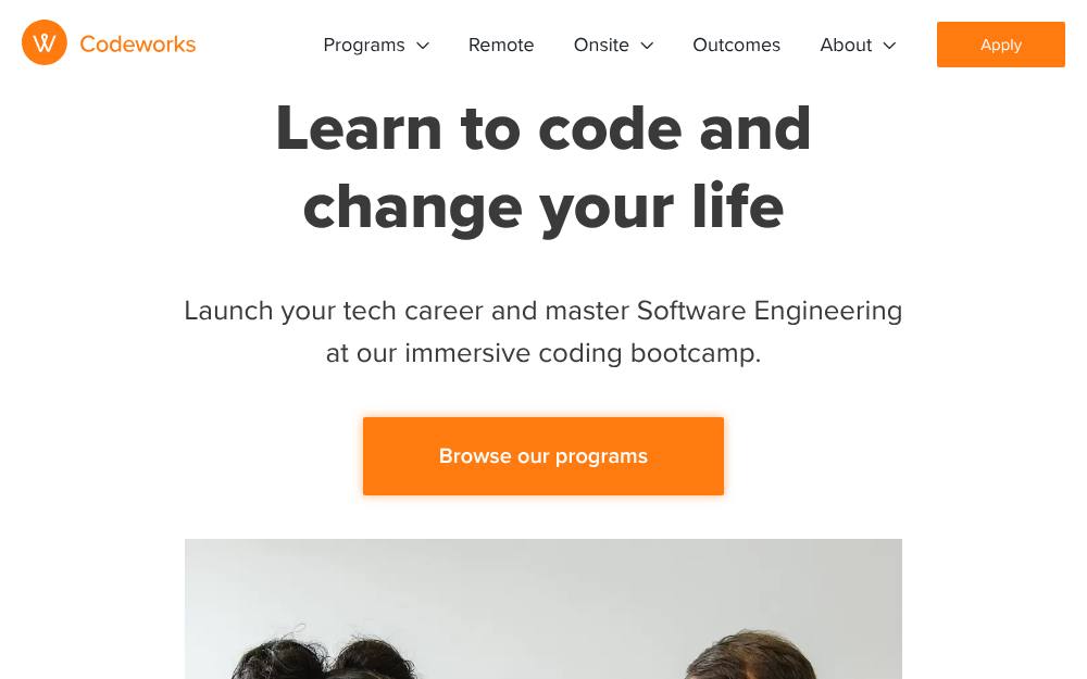 Portada de la web de Codeworks
