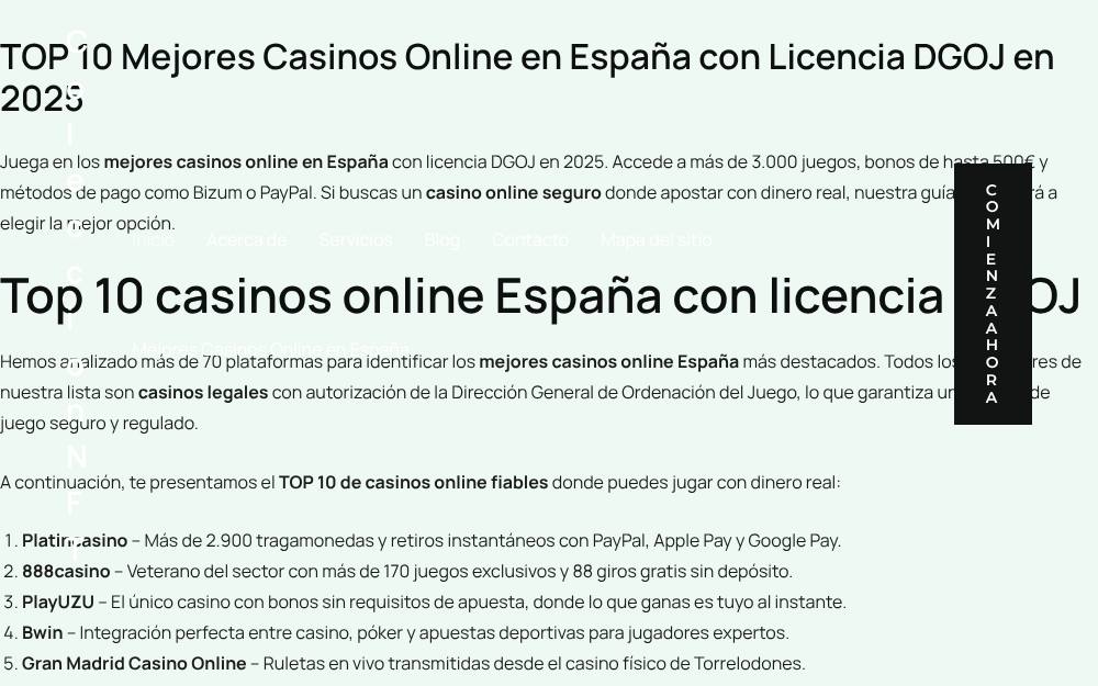 Portada de la web de Colección Nft
