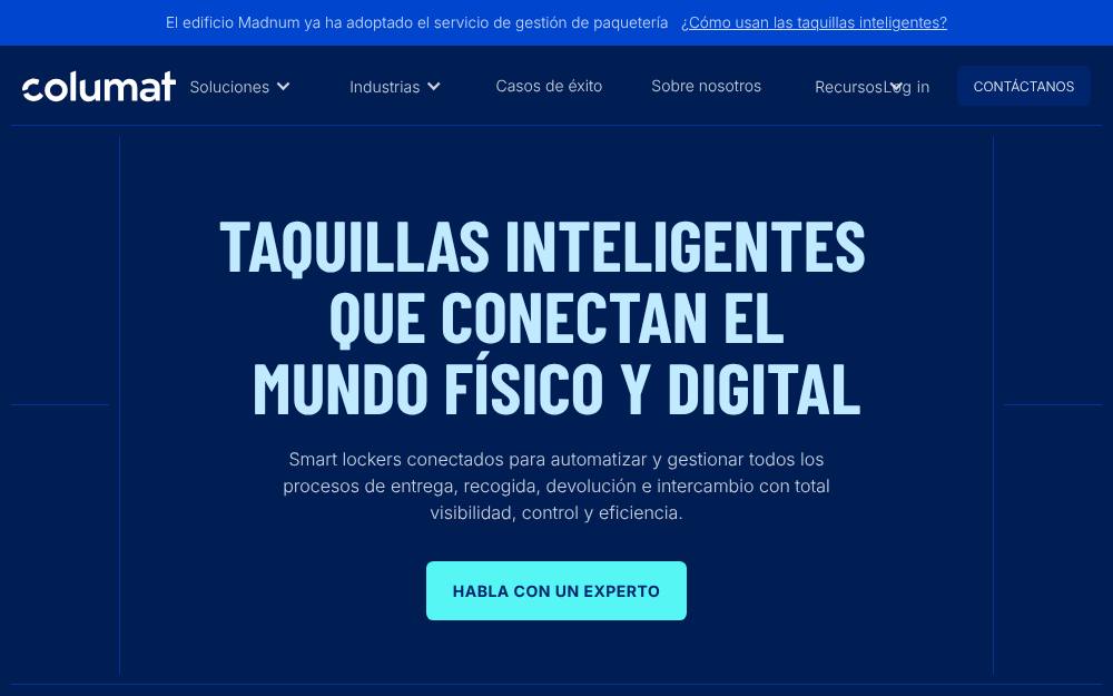 Portada de la web de Columat