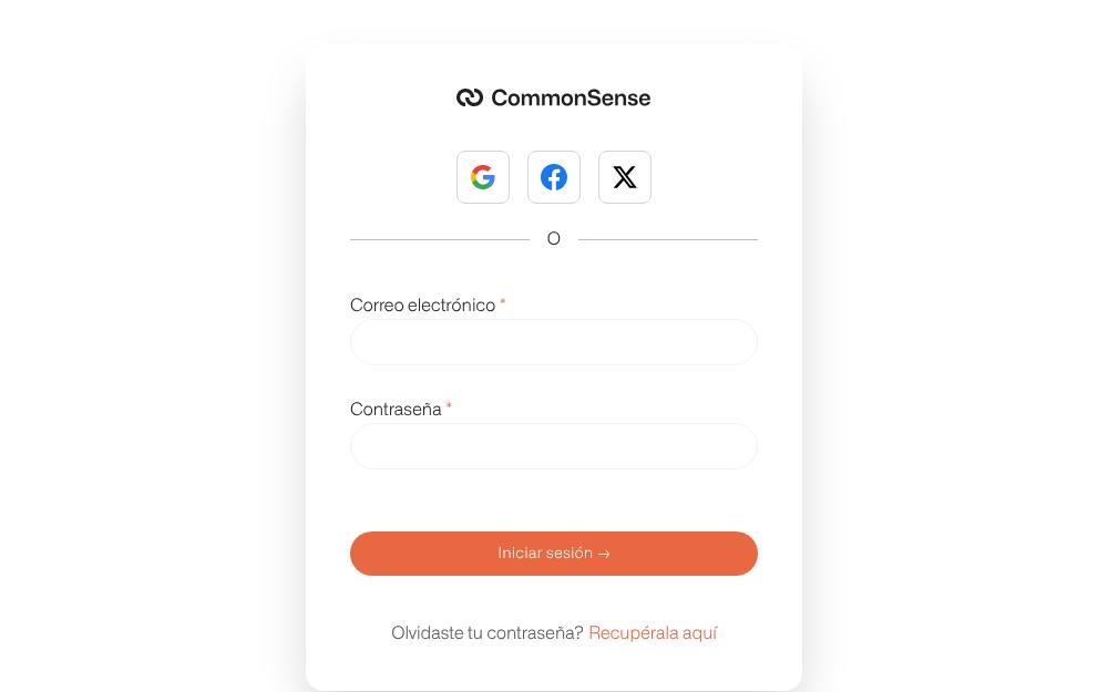 Portada de la web de Commonsense