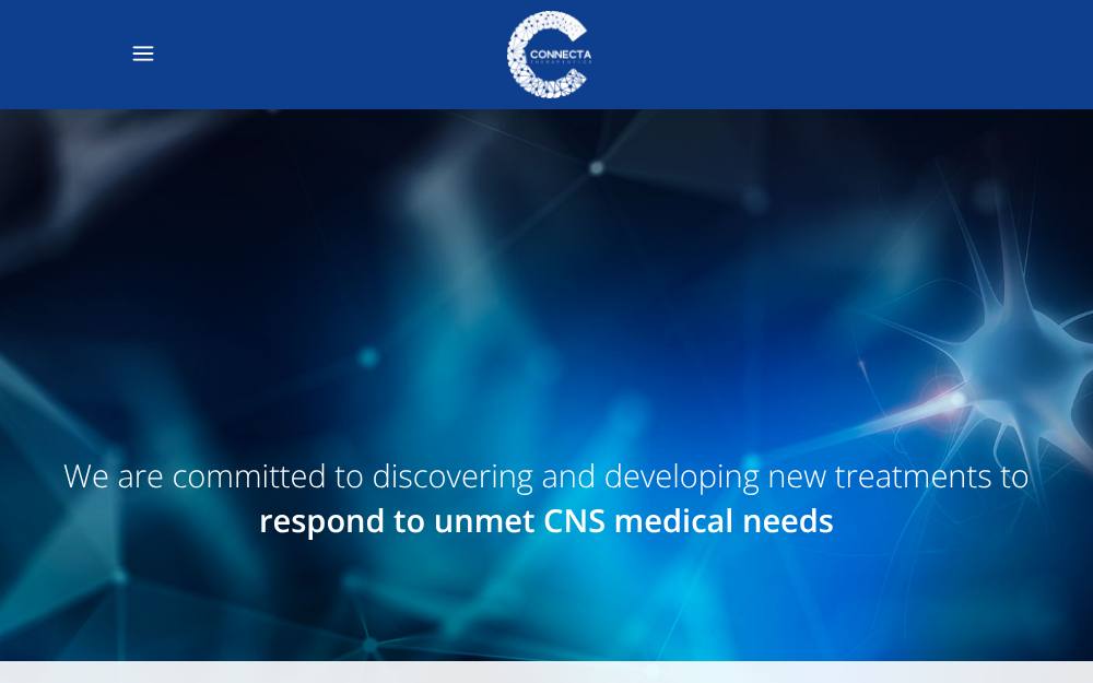 Portada de la web de Connecta Therapeutics