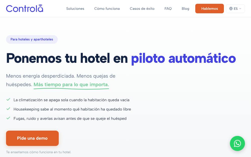 Portada de la web de Controlá