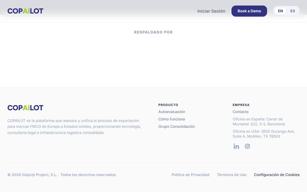Portada de la web de Copailot
