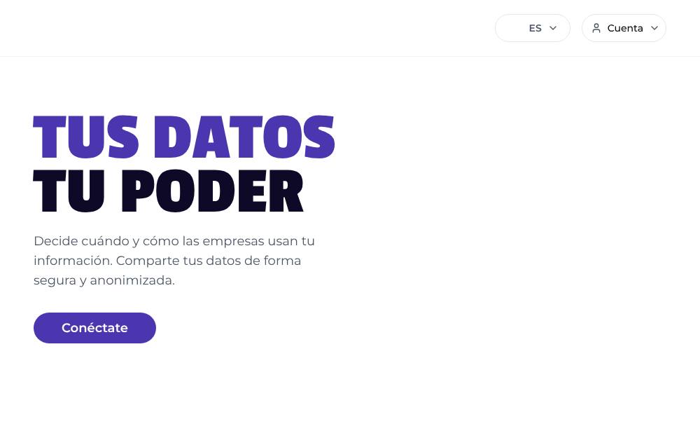 Portada de la web de Cribdata