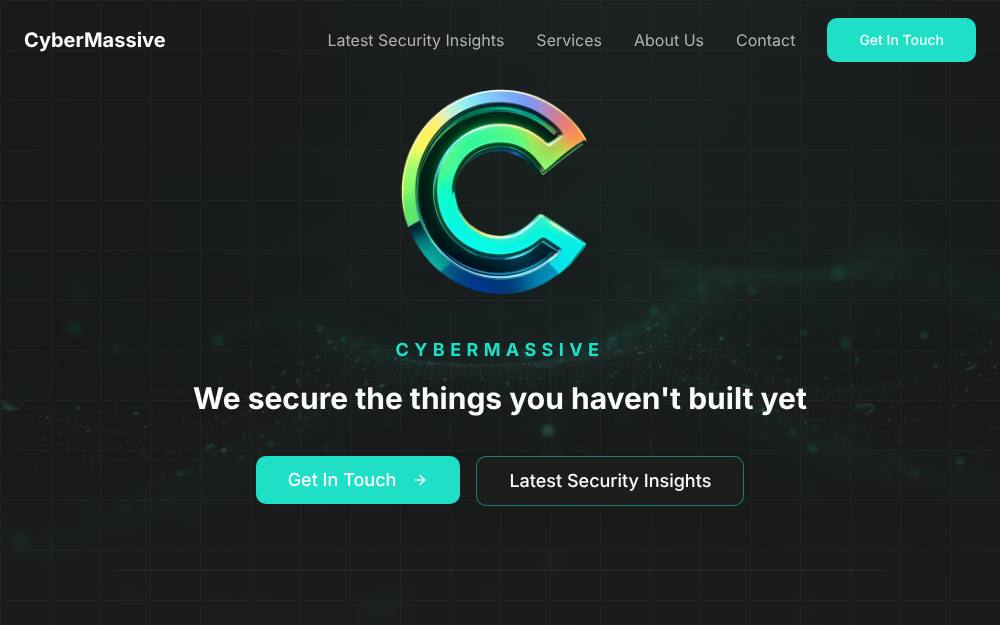 Portada de la web de Cybermassive