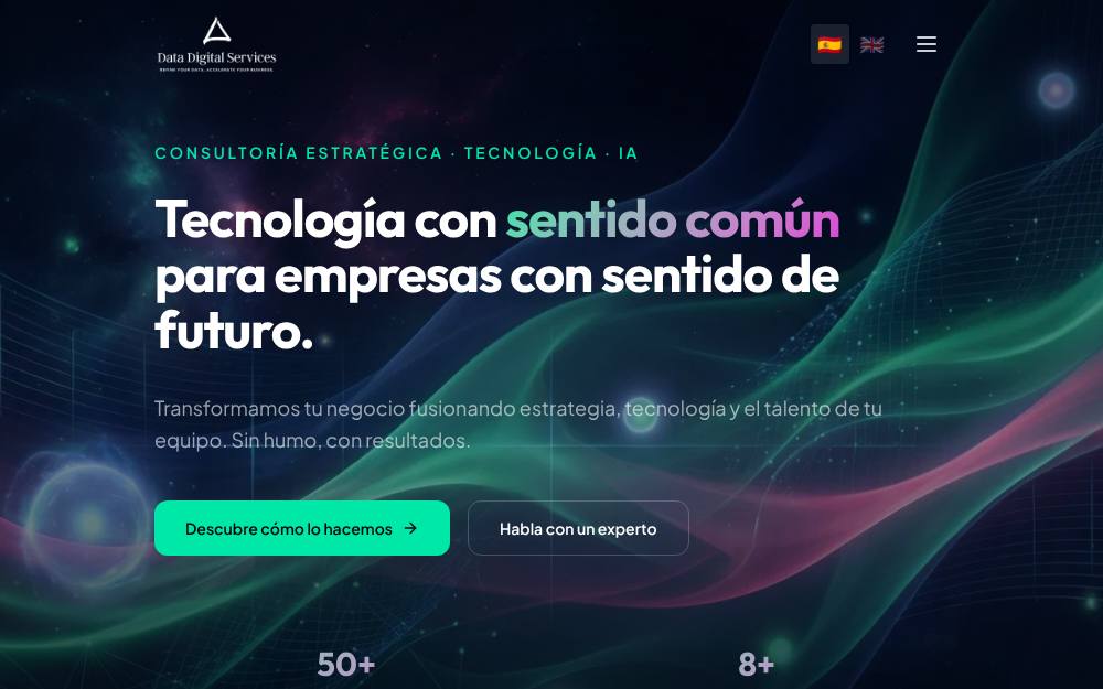 Portada de la web de Data Digital Services