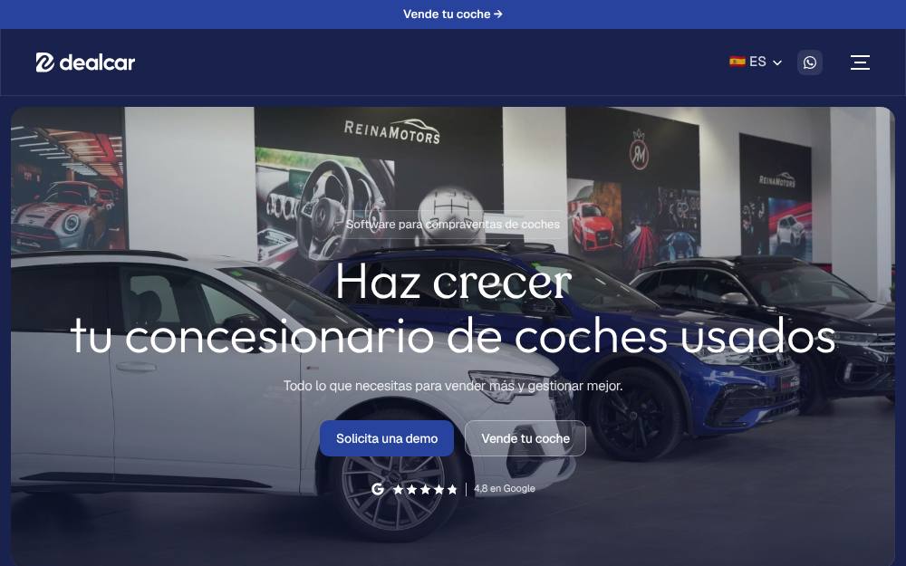 Portada de la web de Dealcar