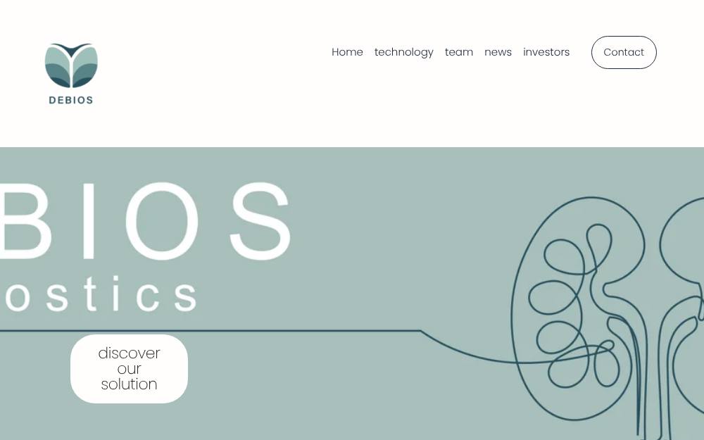Portada de la web de Debios Dx