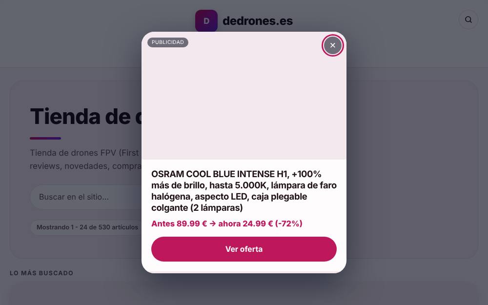 Portada de la web de Dedrones