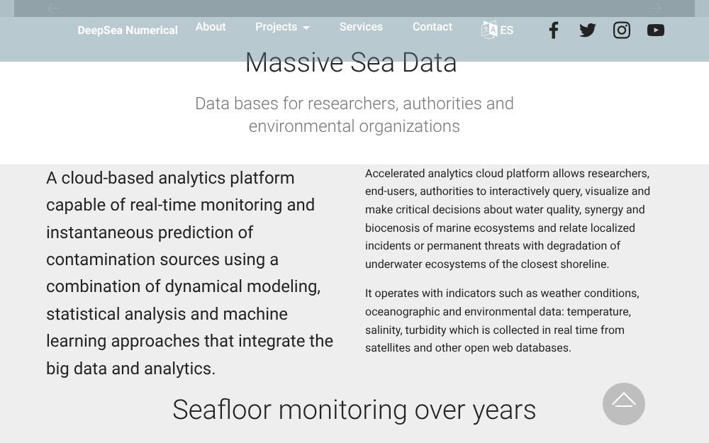 Portada de la web de Deepsea Numerical