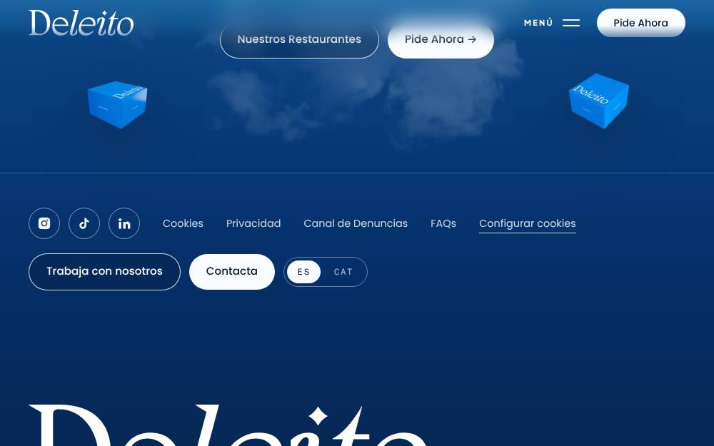 Portada de la web de Deleito