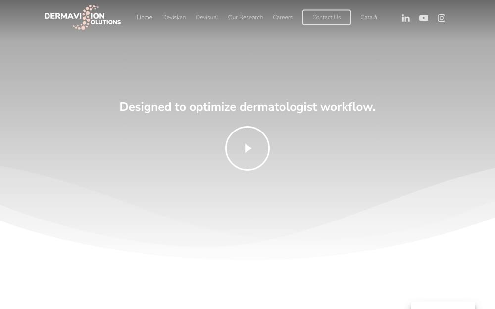 Portada de la web de Dermavision