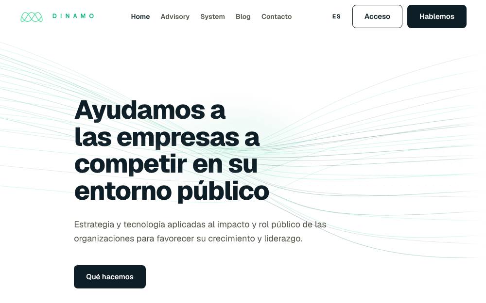Portada de la web de Dinamo