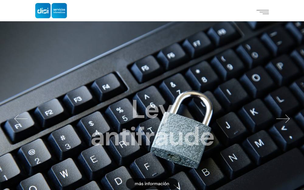 Portada de la web de Disi