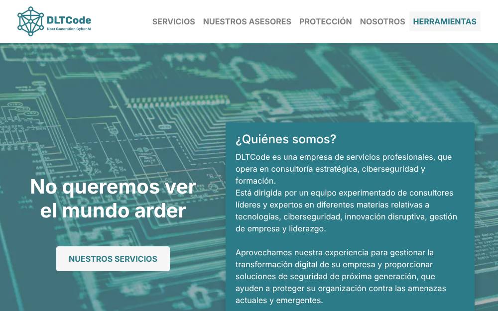 Portada de la web de Dltcode