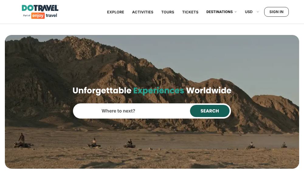 Portada de la web de Do Travel