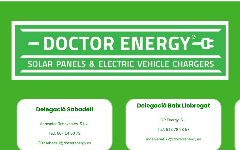 Portada de la web de Doctorenergy