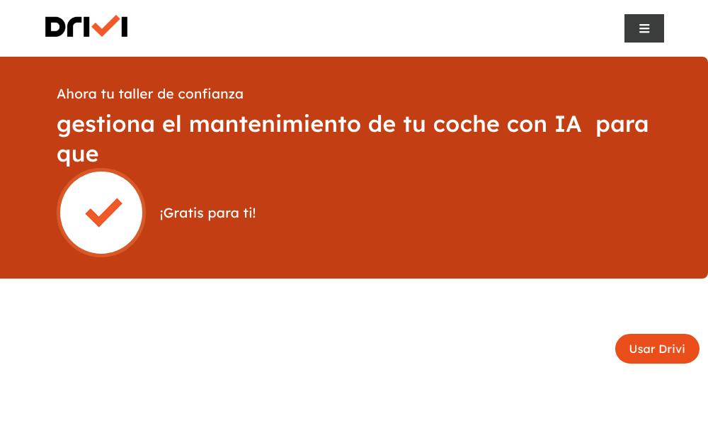Portada de la web de Drivi