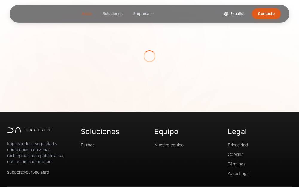Portada de la web de Durbec