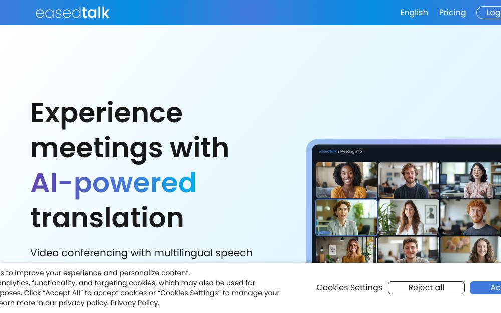 Portada de la web de Easedtalk