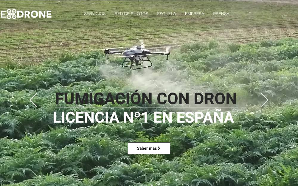 Portada de la web de Ebredrone