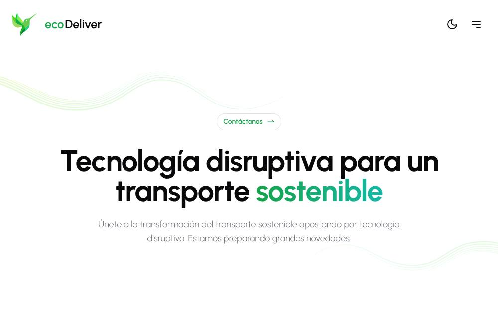 Portada de la web de Ecodeliver