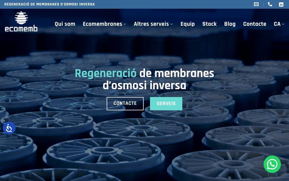 Portada de la web de Ecomemb