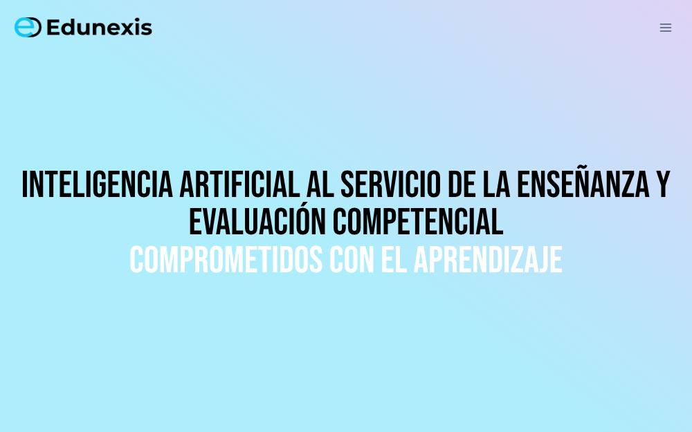 Portada de la web de Edunexis