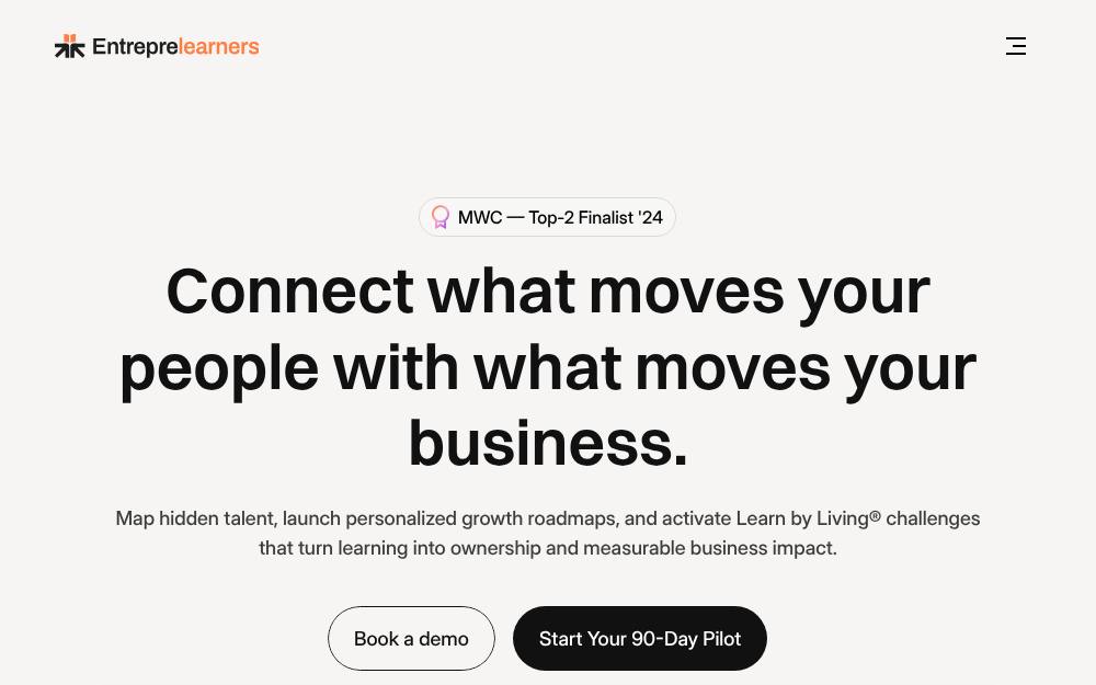 Portada de la web de Entreprelearners