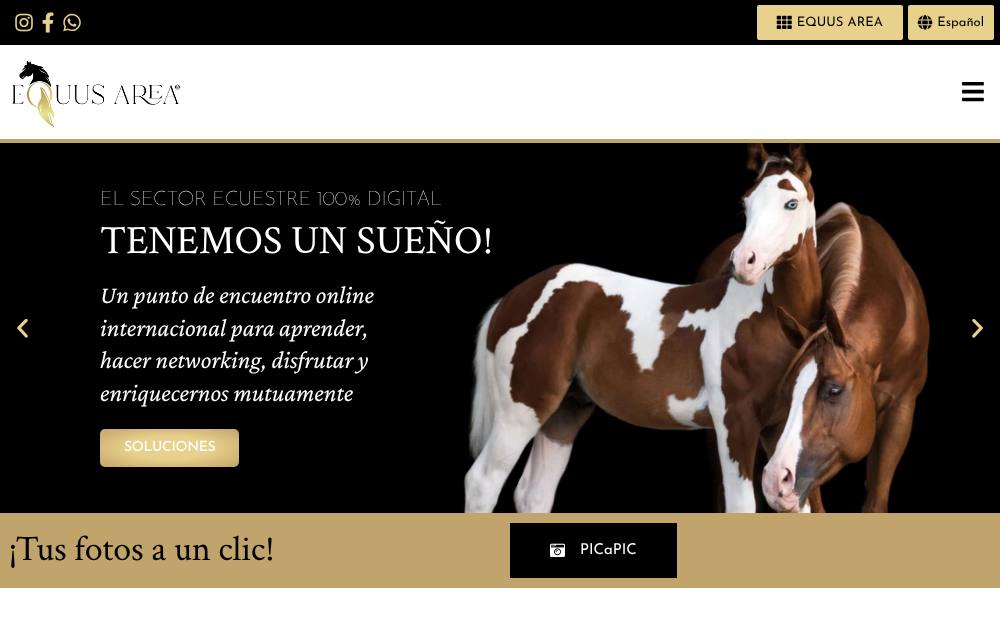 Portada de la web de Equus Area