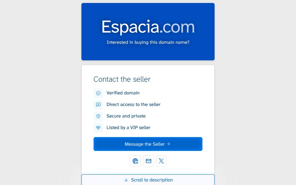 Portada de la web de Espacia