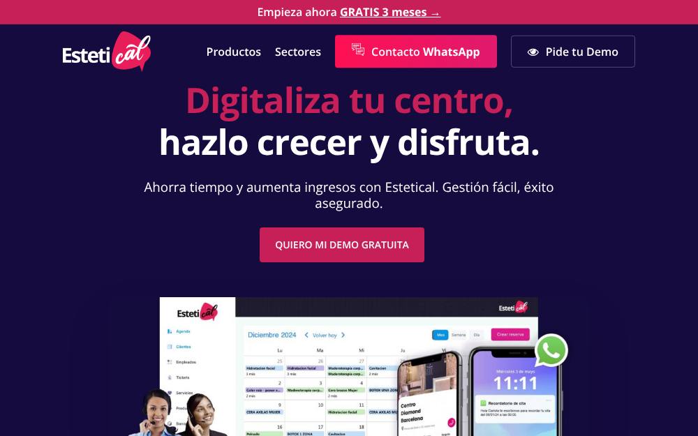 Portada de la web de Estetical