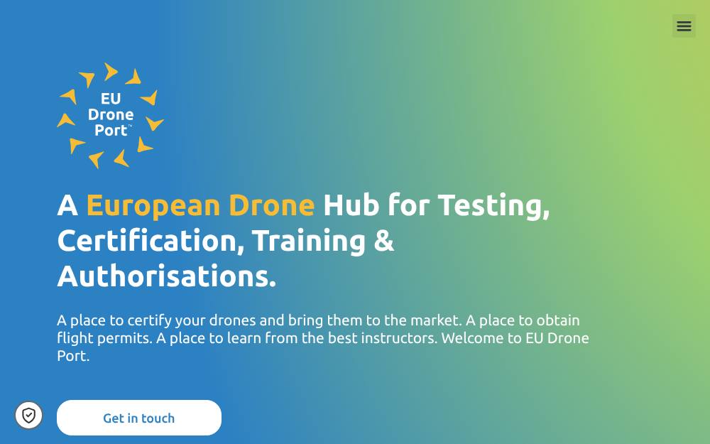 Portada de la web de Eu Drone Port