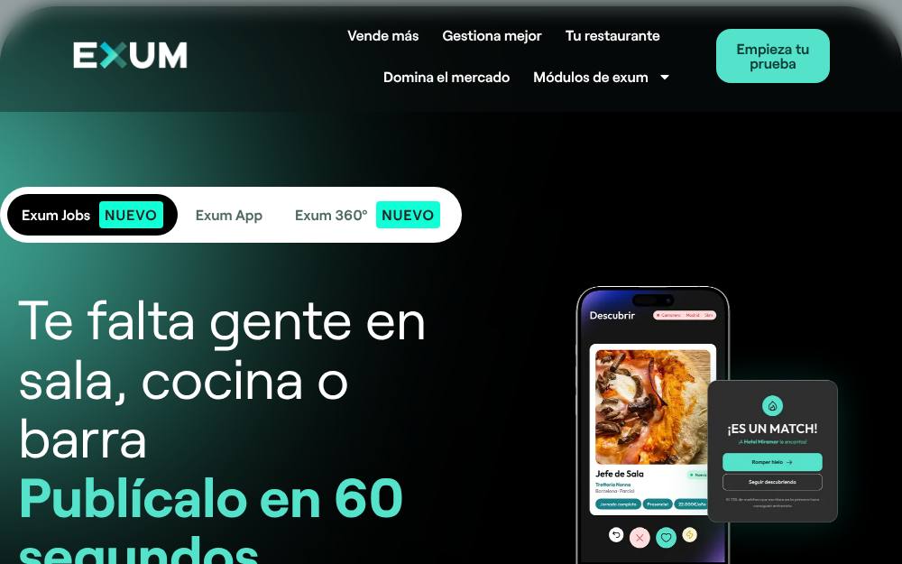 Portada de la web de Exum
