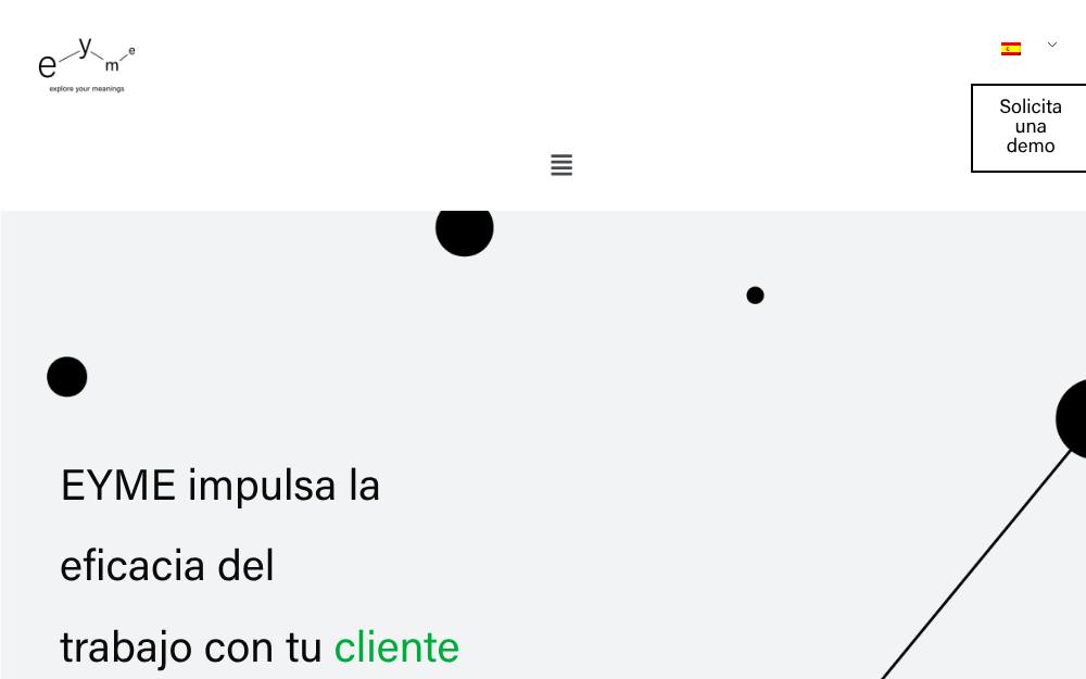 Portada de la web de Eyme