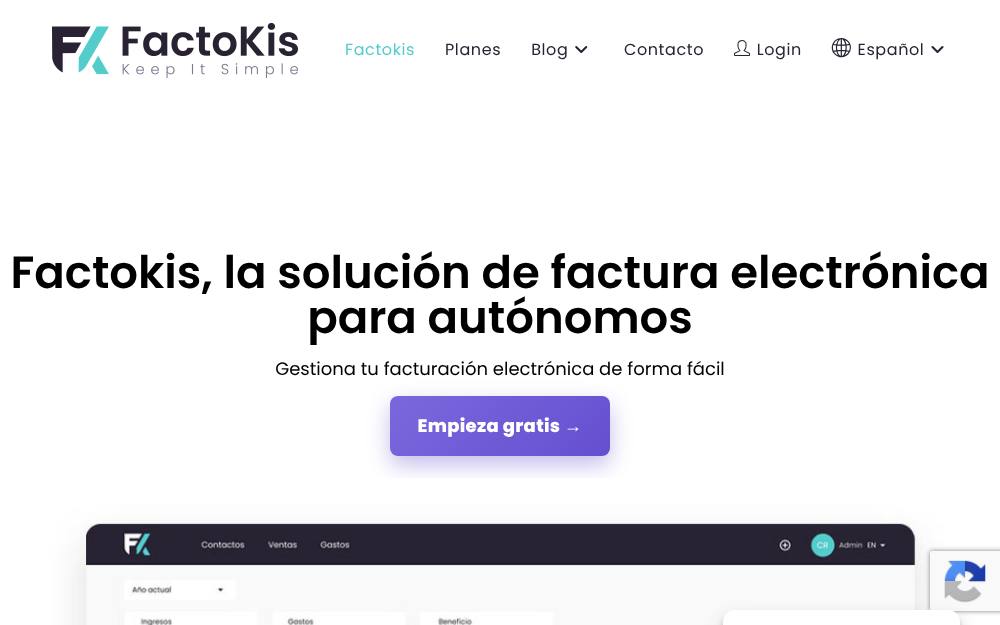 Portada de la web de Factokis