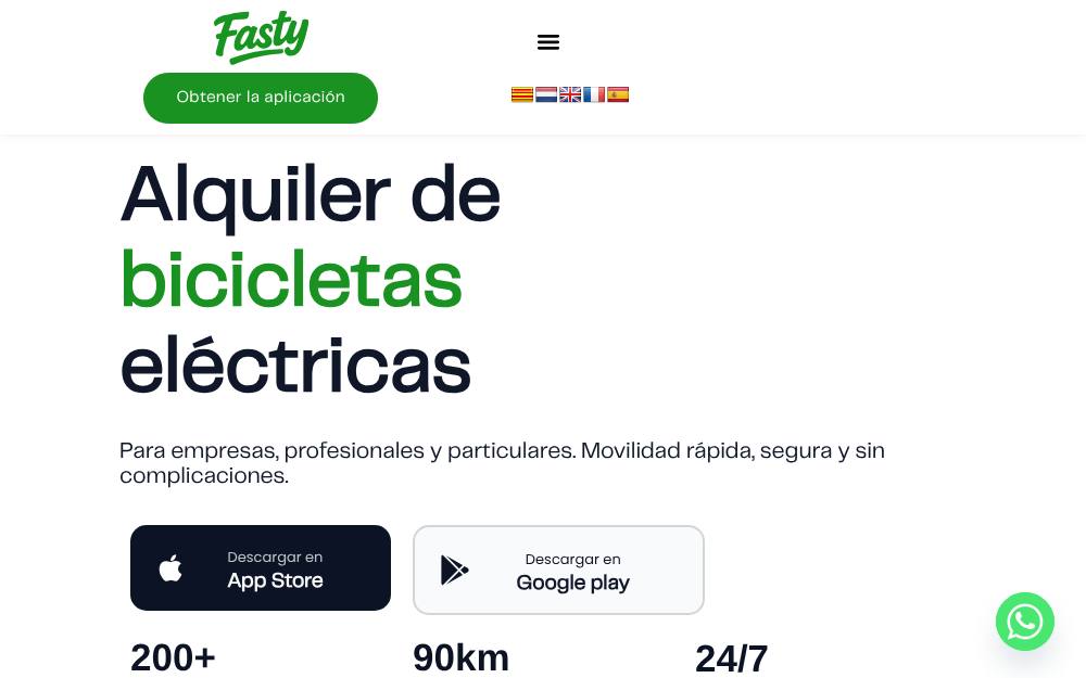 Portada de la web de Fasty