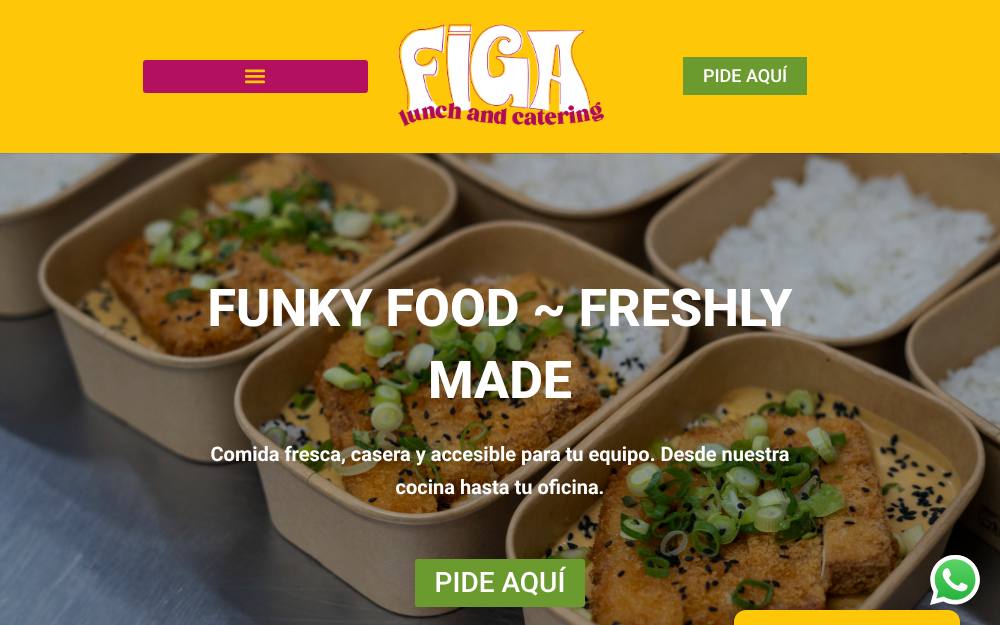 Portada de la web de Figa Lunch & Catering