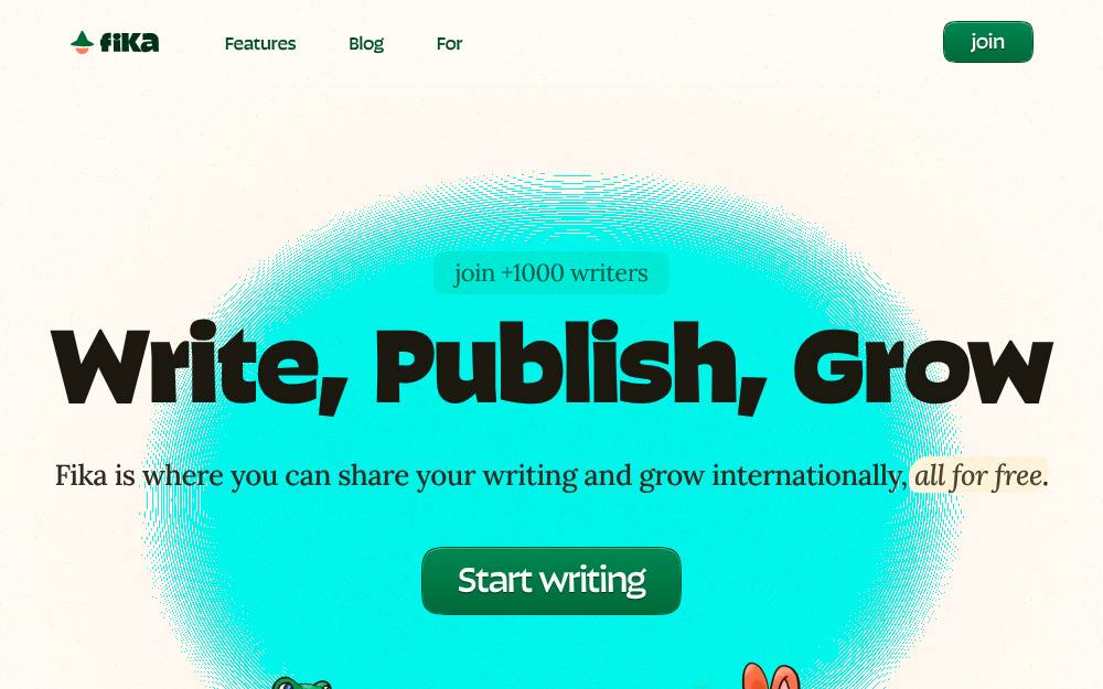 Portada de la web de Fika