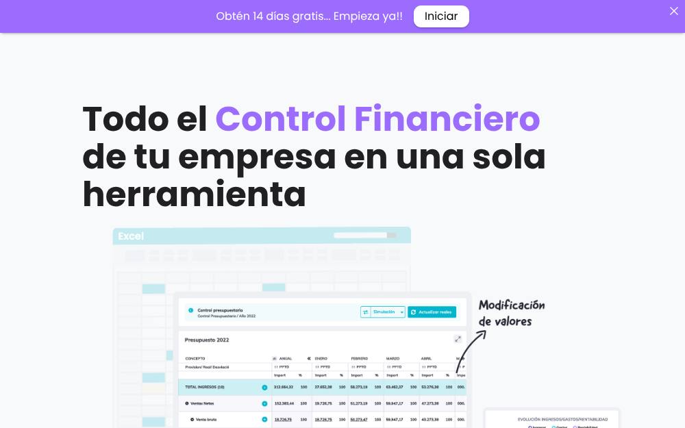 Portada de la web de Finergia