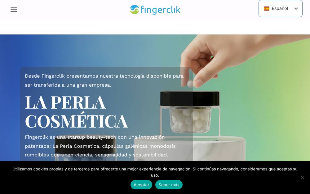 Portada de la web de Fingerclik