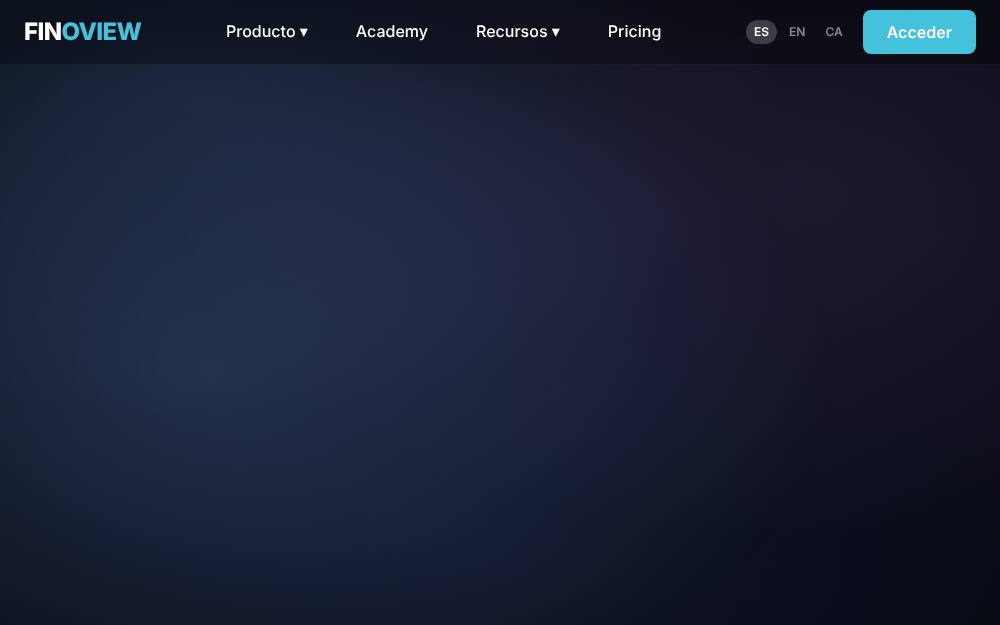 Portada de la web de Finoview