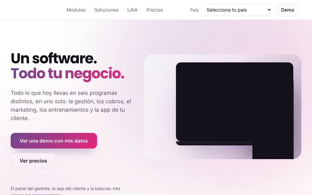 Portada de la web de Fitmewise
