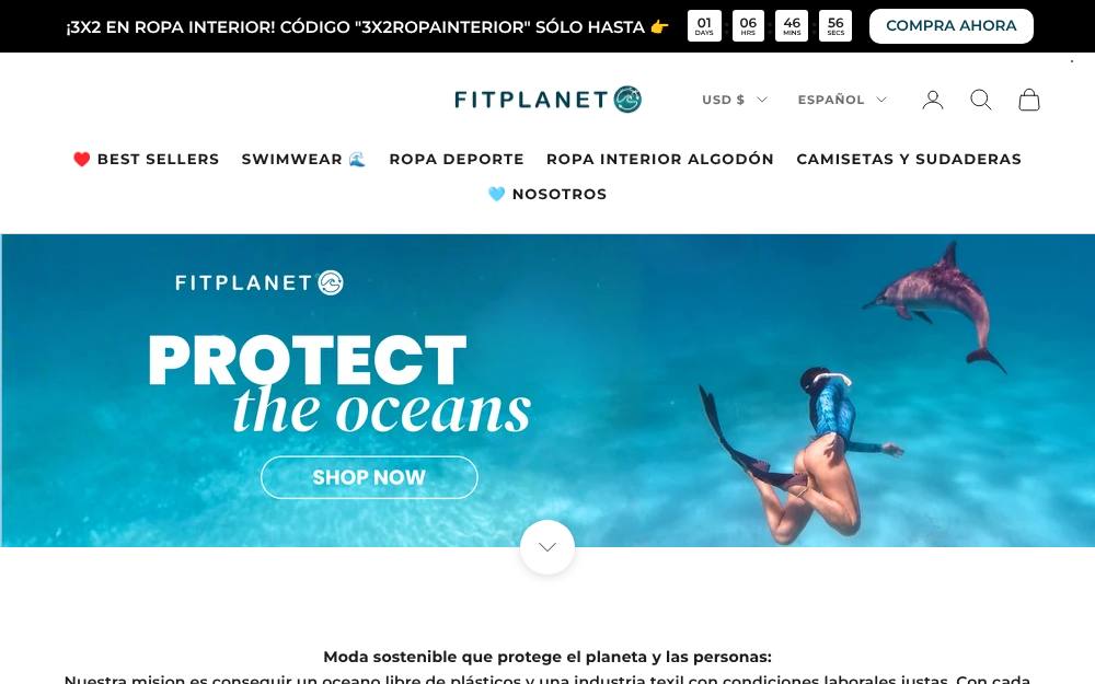 Portada de la web de Fitplanet