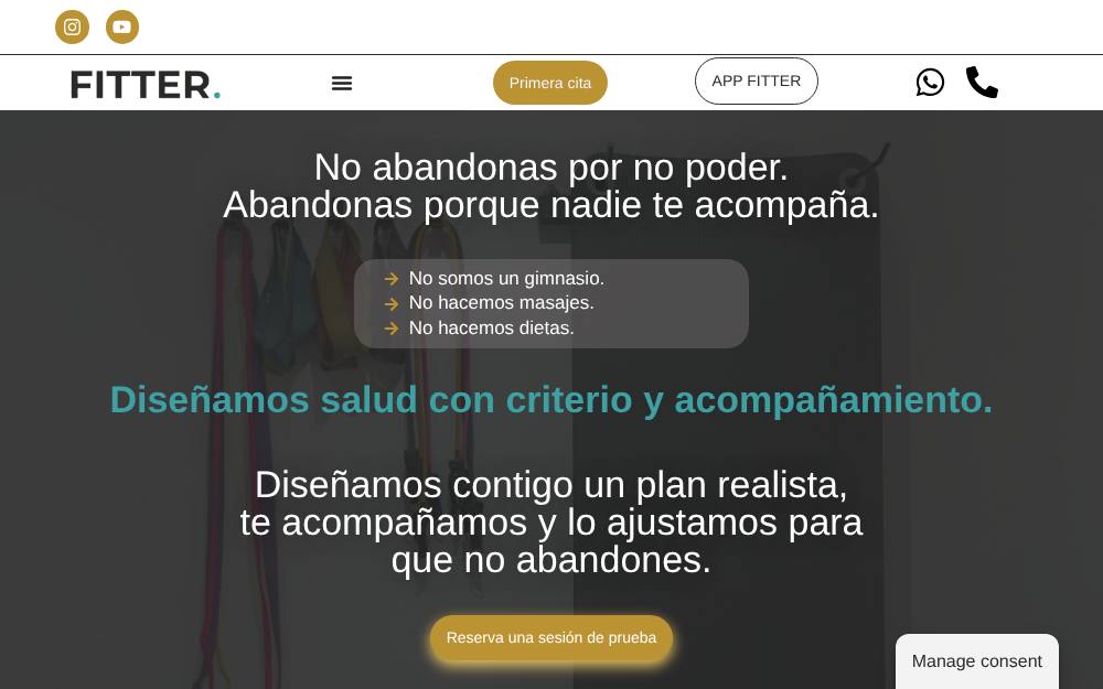 Portada de la web de Fitter